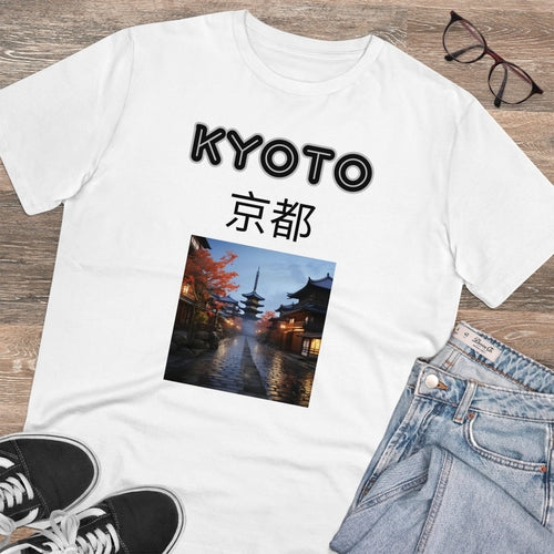 Japan Kyoto Scenic City Center Printed Organic Creator T-shirt - Unise