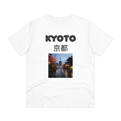 Japan Kyoto Scenic City Center Printed Organic Creator T-shirt - Unise