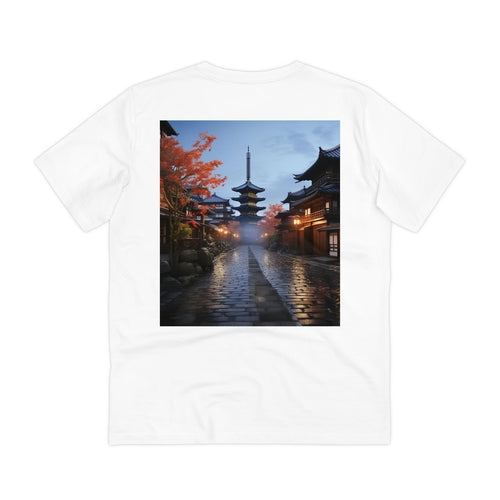 Japan Kyoto Scenic City Center Printed Organic Creator T-shirt - Unise