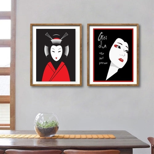 Japanese Geisha Canvas Art Print And Poster,