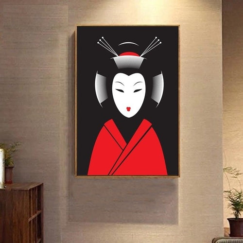 Japanese Geisha Canvas Art Print And Poster,