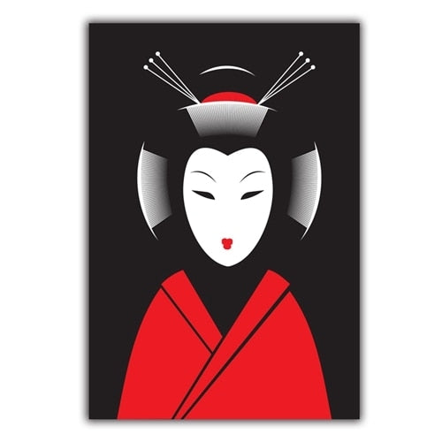 Japanese Geisha Canvas Art Print And Poster,