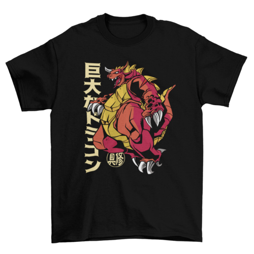 Dragon japanese monster anime t-shirt