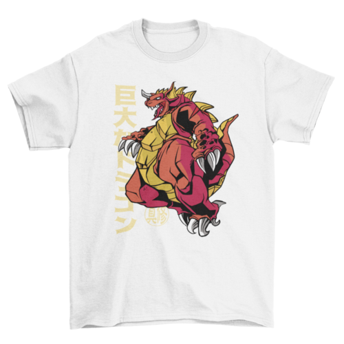 Dragon japanese monster anime t-shirt