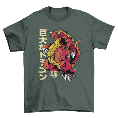 Dragon japanese monster anime t-shirt